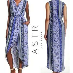 Astr Floral Purple Maxi Dress